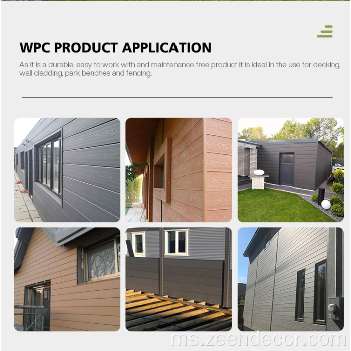 220*26mm 156*21mm Jubin Dinding Luar Plastik Pelapisan Dinding Plastik